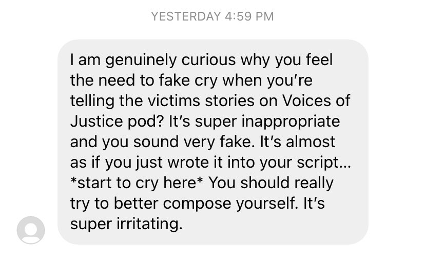 Every story, every family hits me hard, as it should be. This is true crime. I try to compose myself but these are the most horrendous moments of people’s lives. I’m not crying over the new chalupa at Taco Bell. I have every reason to be cold and I refuse. Love hard. ❤️