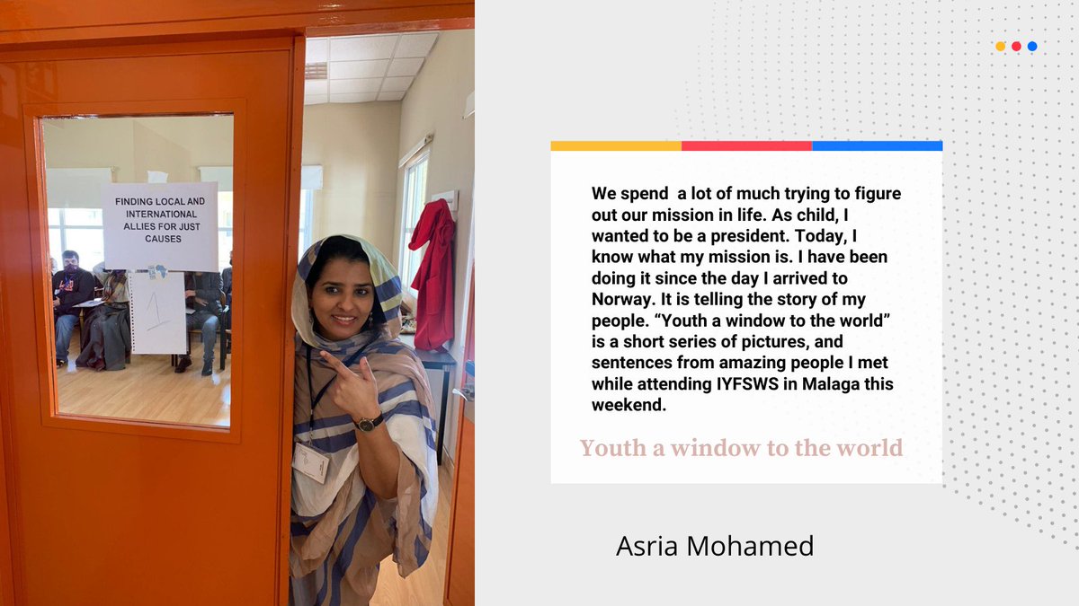 asriataleb's tweet photo. I am humbled to have been given the opportunity to hold a workshop at @iyfsws. Topic " How to share the people's voices and stories"

I will write more about the workshop. First I want to share about some voices I think you should know.. Thank you @darak_mohamed @hamdiPolisari https://t.co/uVUq0WGyWJ