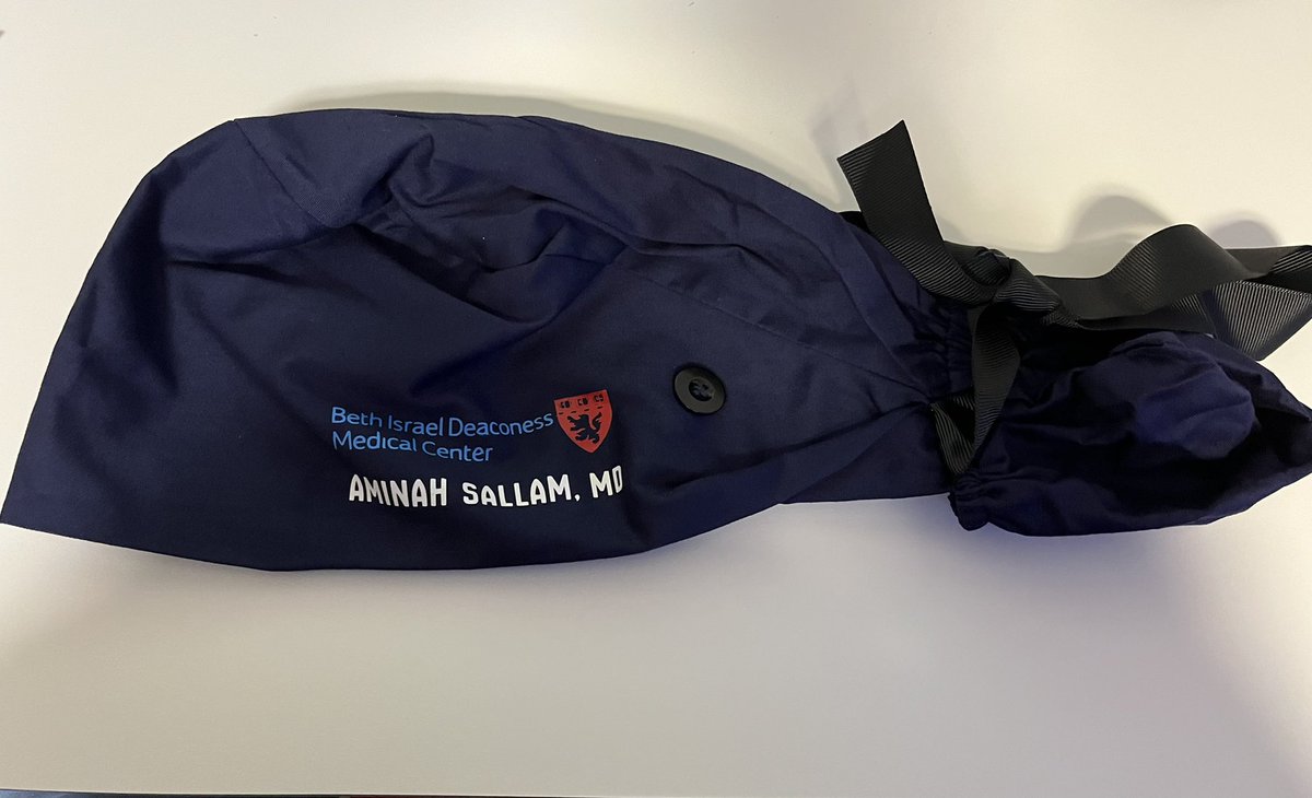 When your amazing PD gets you a special hijab appropriate scrub cap so you can fit in w everyone else 🥰 #whyBIDMCsurg