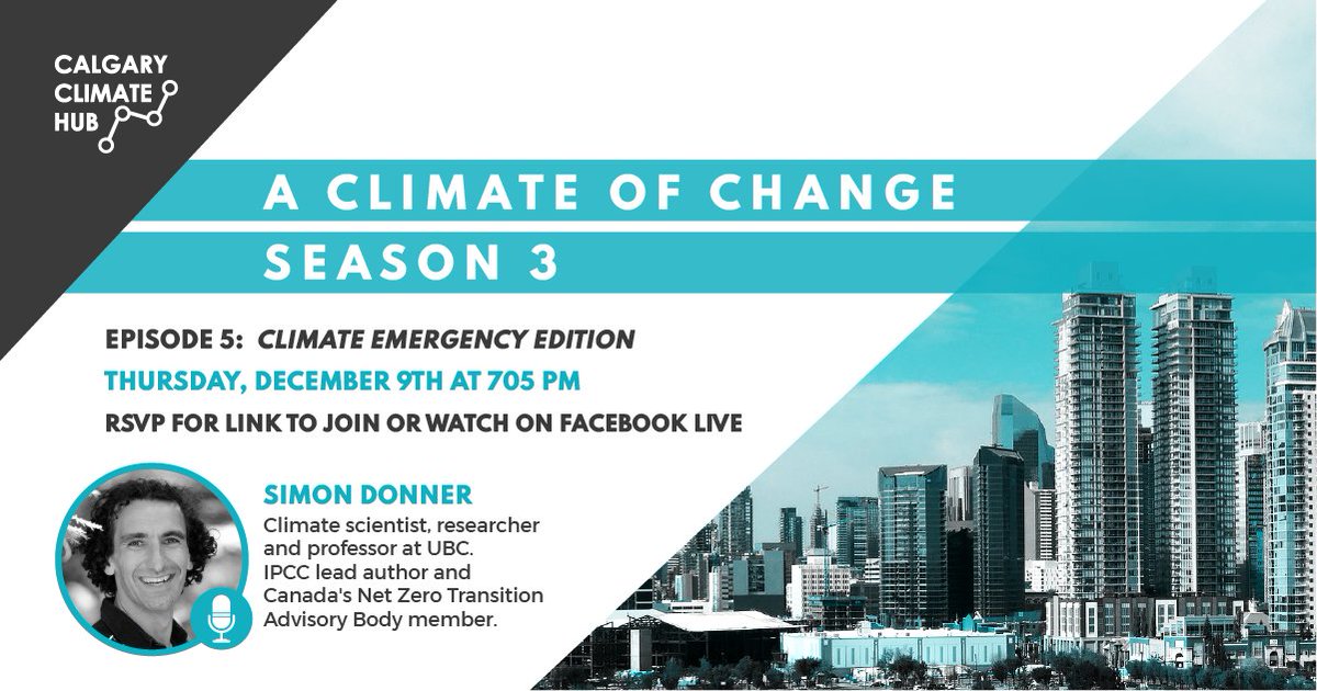 So #COP26 has come &amp; gone while an historic #ClimateEmergency declaration with #NetZero language has just been made in #YYC. What's next? We'll ask #IPCC scientist &amp; one of Canada's #NetZeroTransitionAdvisoryBody members Prof <a href="/simondonner/">Simon Donner</a>!  calgaryclimatehub.ca/acoc_3_5_simon… <a href="/NZAB_Canada/">Net-Zero Advisory Body</a>