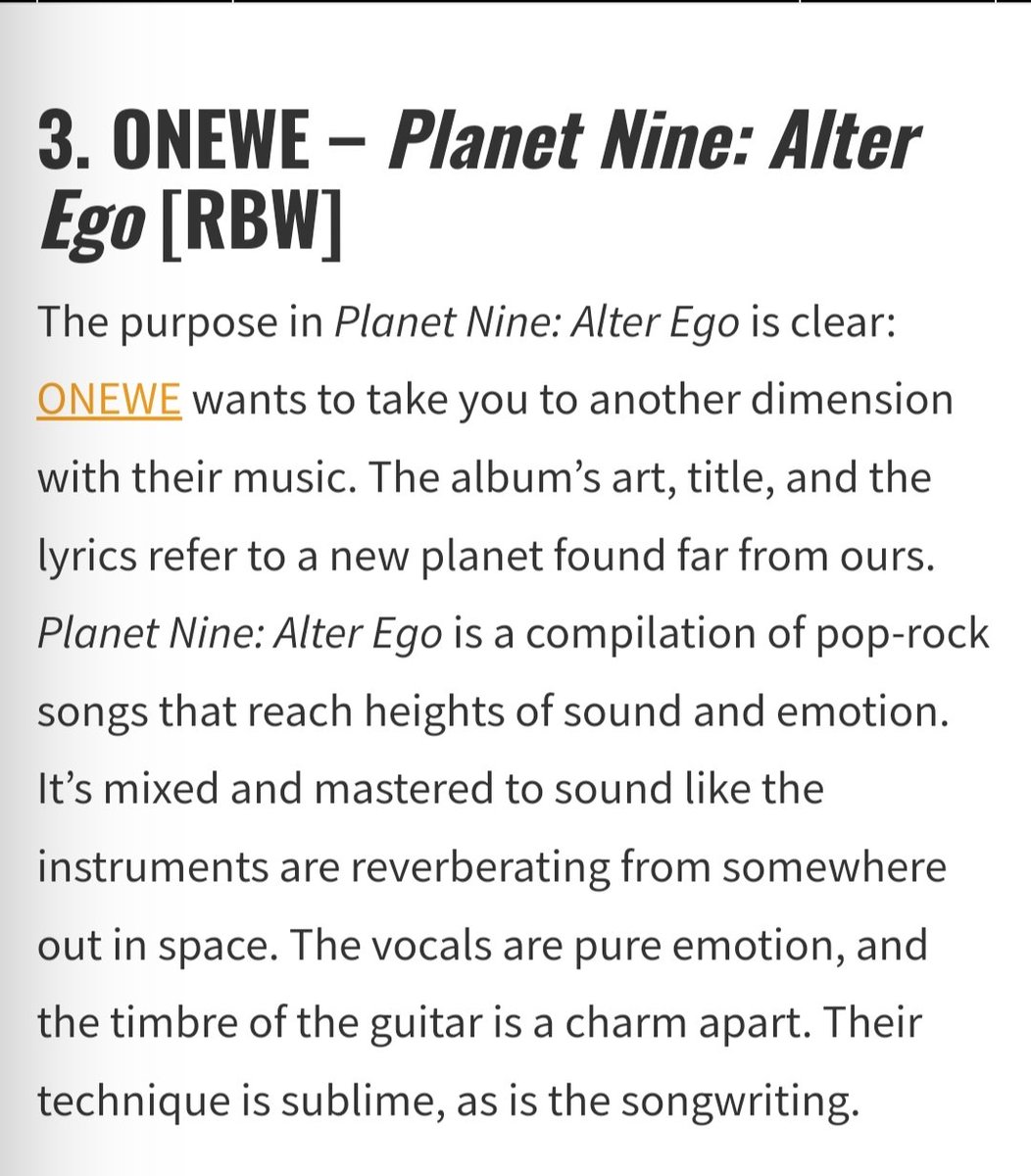 joiiieeee89's tweet image. So nice to see Onewe coming in 3rd for The 20 Best K-Pop Albums of 2021 according to this article in Pop Matters... My Weve pride is 📈🚀
#ONEWE