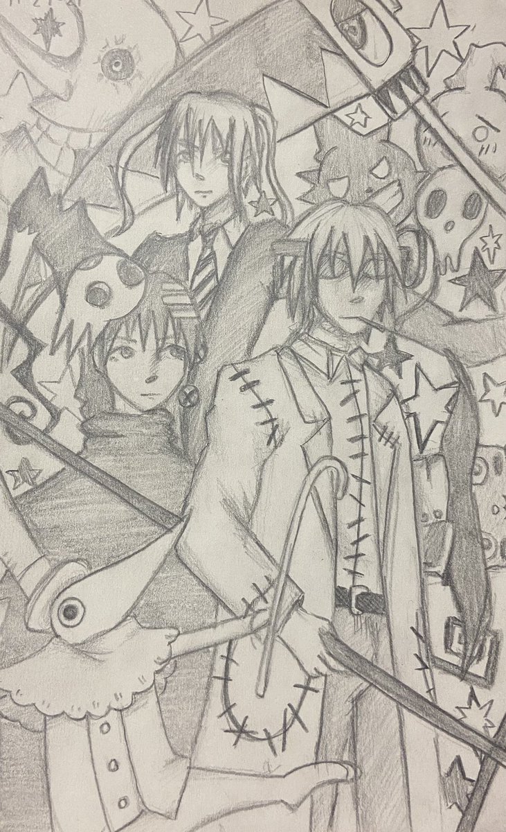 spicygravell's tweet photo. woah soul eater woah 🤯 🤯🤯🤯 
#souleater #maka #stein #excalibur #kiddeath #anime https://t.co/W12h4QZ2wV