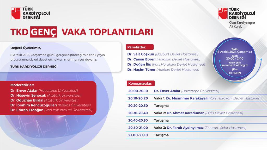 Göksel Çinier (@gokselcinier) on Twitter photo TKD GENÇ Vaka Toplantıları Serisinin bu ayki buluşmasında Doğu Anadolu bölgesinden çok değerli meslektaşlarımızla bir araya geleceğiz.
8 Aralık tarihli toplantımıza herkesi bekliyoruz. <a href="/TKDsosyal/">Turkish Society of Cardiology</a> TKD GENÇ Vaka Toplantıları Serisinin bu ayki buluşmasında Doğu Anadolu bölgesinden çok değerli meslektaşlarımızla bir araya geleceğiz.
8 Aralık tarihli toplantımıza herkesi bekliyoruz. <a href="/TKDsosyal/">Turkish Society of Cardiology</a>