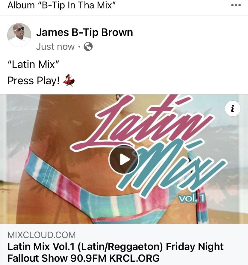 btipent's tweet photo. “Latin Mix”
Press Play! 💃🏽
@ https://t.co/fKr8hB2NGV
#btipinthamix #dj #fridaynightfalloutshow #latinmusic #reggaeton
@LVFLNCE @ANJEZAMUSIC
@btipent 🔊🔊🔊 https://t.co/LRykDerwmL