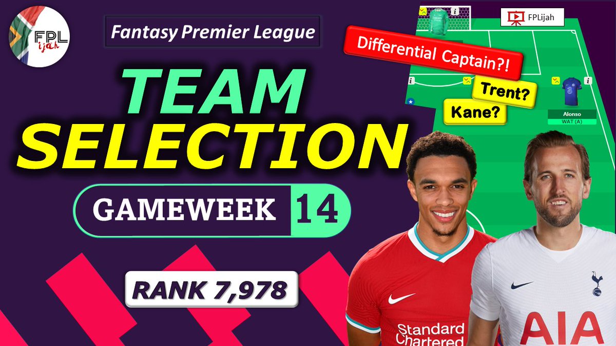 FPLijah's tweet image. NEW VIDEO🚨 #FPL 

▪️ Team Selection #GW14 - Deadline in UNDER 24 HOURS⚠️ (Tue 30 Nov)
▪️ Transfer Thoughts and FPL Tips📝
▪️ Captaincy 🧢 Captain Kane?!
▪️ GW13 Review 🔻

📽️: youtu.be/yl-88Rj_ZzI

Give it a watch if you aren&apos;t preoccupied tonight🙌 RTs greatly appreciate🙏