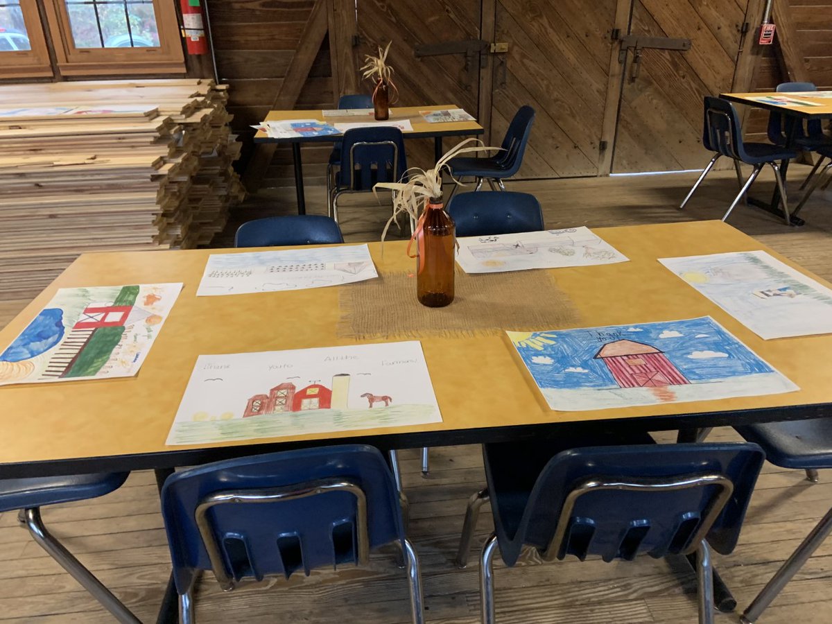 MSSBears's tweet photo. Artists from our school created beautiful "Thank You" drawings that were used as placemats and decorations at the Farmers Appreciation Luncheon held on Monday, November 22nd at Camp Millstone. https://t.co/tVrmS08gSq
