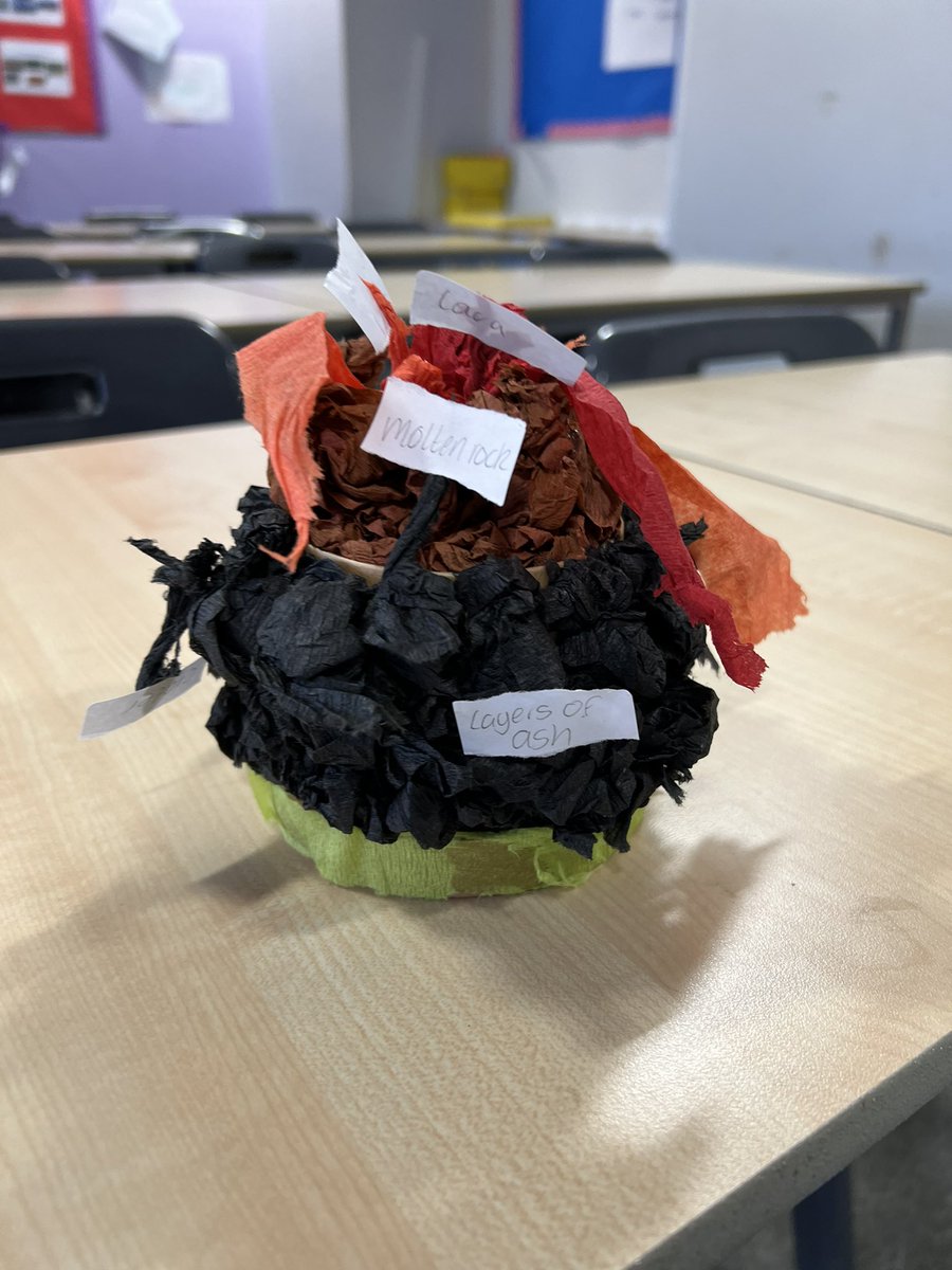 stambgeog's tweet photo. Here’s some of the volcano models made by Mrs Ramage’s S2s at the end of their Geography rotations. Well done 2T1 - they look great! #volcanomodels #earthforces #schoolprojects #stambrosehigh https://t.co/oqG7LC4UDw