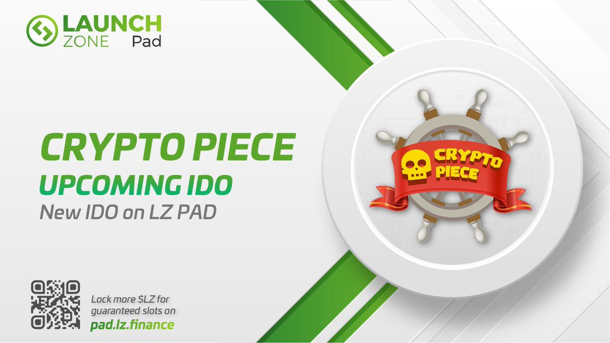 ⚡Catch the BRIGHT and BOLD news today ⚡

We are excited to announce our upcoming IDO @CryptoPieceNFT on #LZPad 🥳🥳🥳

Using Belly token to recruit your favorite Merc and set sail! It's the NFT game made by gamers and for gamers 🎮🤩

Are you ready to rock on it? 🚀