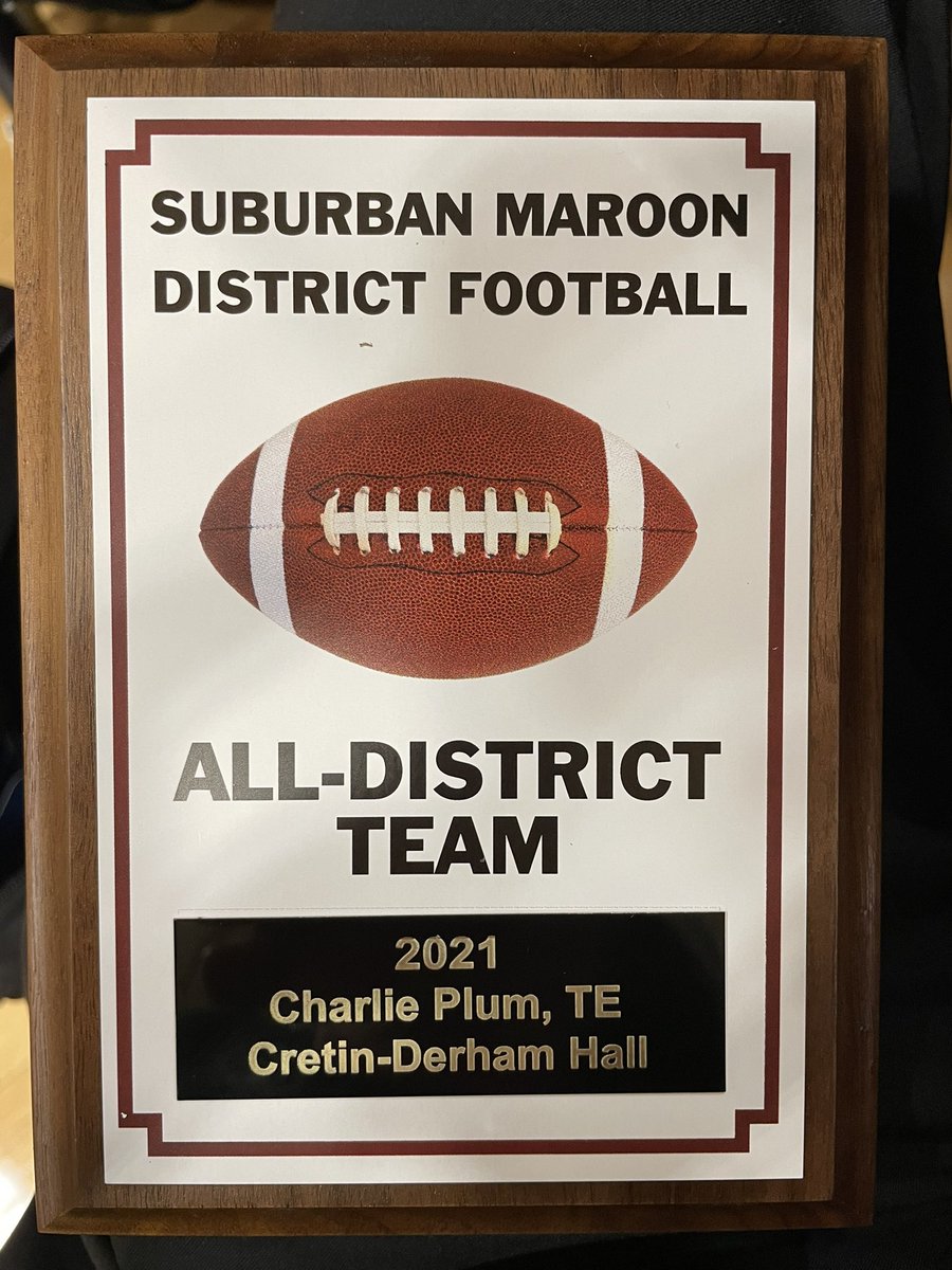 Thankful to be selected 1st team all district! <a href="/CDH_Football/">CDH Football</a> <a href="/PrepRedzoneMN/">Prep Redzone Minnesota</a>