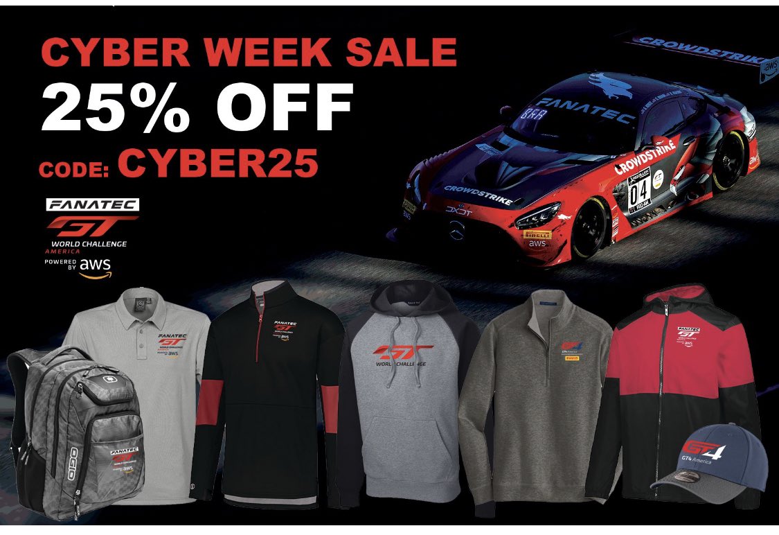 Styled Aesthetic (@styledaesthetic) on Twitter photo We are Cybering it up over here!
25% off all week long!
styledaesthetic.com/sro-america/
And
styledaesthetic.com/the-styled-gar…
<a href="/gtworldcham/">GT World Challenge America pwd by AWS</a> <a href="/vassersullivan/">Vasser Sullivan</a> <a href="/MagnusRacing/">Magnus Racing</a> <a href="/MeyerShankRac/">Meyer Shank Racing</a> <a href="/WrightRac1ng/">Wright Motorsports</a> <a href="/BHA/">Bryan Herta Autosport</a> <a href="/ATLspeedwerks/">Atlanta Speedwerks</a> <a href="/HondaRacing_HPD/">NEUVILLE IS GOD</a> <a href="/JDCMotorSports/">JDC MotorSports</a> <a href="/unitronic/">Unitronic</a> <a href="/GradientRacing/">Gradient Racing</a> <a href="/DWRshow/">Dinner With Racers</a> We are Cybering it up over here!
25% off all week long!
styledaesthetic.com/sro-america/
And
styledaesthetic.com/the-styled-gar…
<a href="/gtworldcham/">GT World Challenge America pwd by AWS</a> <a href="/vassersullivan/">Vasser Sullivan</a> <a href="/MagnusRacing/">Magnus Racing</a> <a href="/MeyerShankRac/">Meyer Shank Racing</a> <a href="/WrightRac1ng/">Wright Motorsports</a> <a href="/BHA/">Bryan Herta Autosport</a> <a href="/ATLspeedwerks/">Atlanta Speedwerks</a> <a href="/HondaRacing_HPD/">NEUVILLE IS GOD</a> <a href="/JDCMotorSports/">JDC MotorSports</a> <a href="/unitronic/">Unitronic</a> <a href="/GradientRacing/">Gradient Racing</a> <a href="/DWRshow/">Dinner With Racers</a>