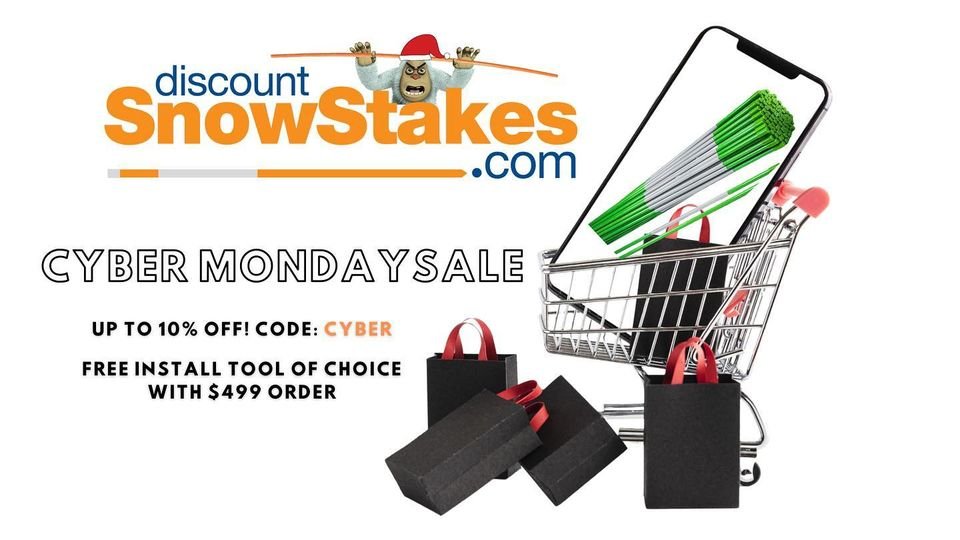 SnowStakes's tweet photo. HAPPY CYBER MONDAY. Order now while supplies last. https://t.co/bBSWBjrFEk #Commercialsnowplowing #Landscaper #Snowstakes #Drivewaymarkers #Plowstakes #snow #snowremoval https://t.co/bGcvrvv27A