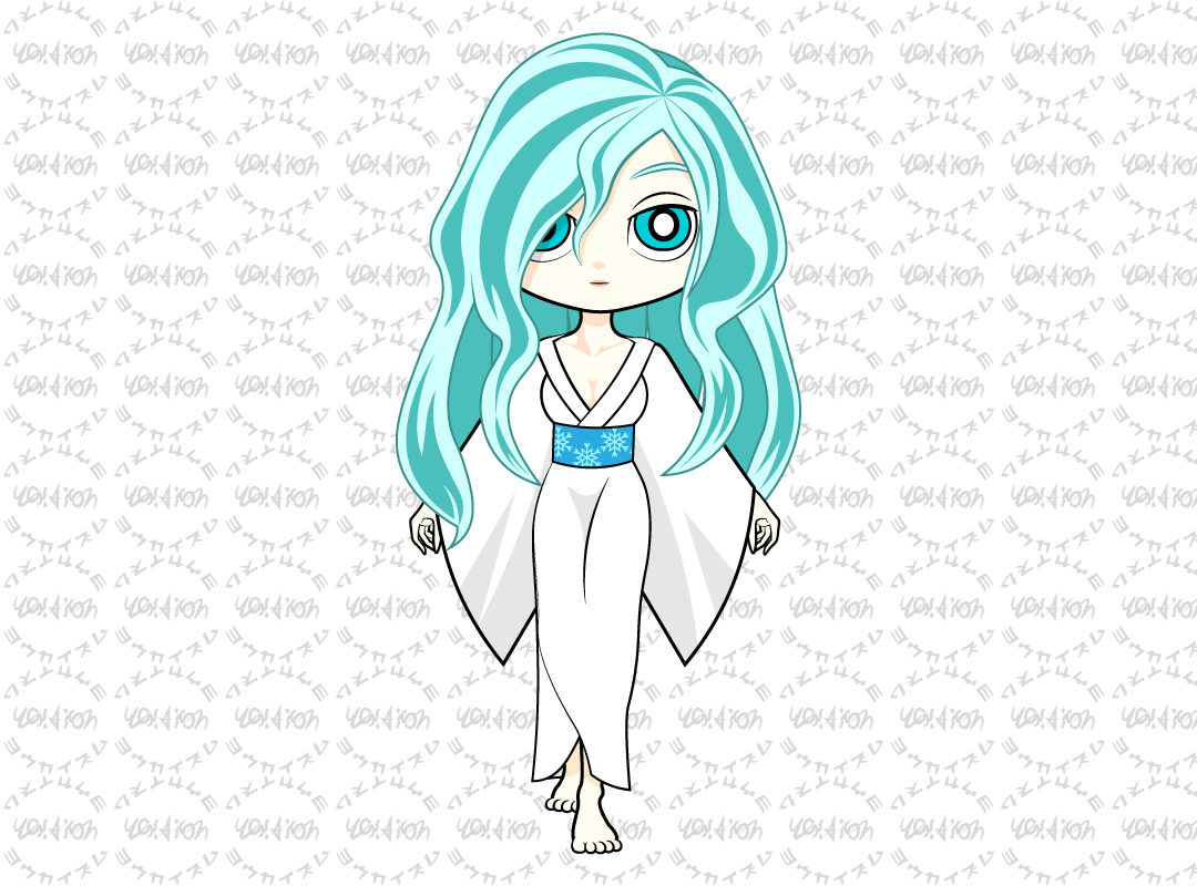 さぼろう 妖怪 デジタルアート デフォルメ 妖怪 雪女 本格的に寒くなって参りました もうすっかり冬ですねぇ ということで本日は 雪女 ゆきおんな を描きました 雪の ような儚さを持った美女として描かれることが多い人気の妖怪種目です 雪女伝承