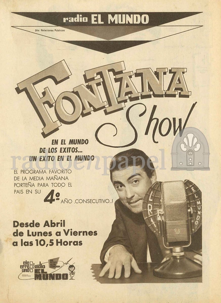 RadioenPapel's tweet photo. #EFEMERIDES | En 1935, nacía LR1 #RadioElMundo Una leyenda radial, a tal punto que se la llegó a llamar "la BBC Argentina".
Vaya nuestro agradecimiento por ser parte del aire.
#efemerideradial #101AñosDeRadio #archivoradial #historiaradial #radio #RadioElMundo https://t.co/fnP6k9Tuwr