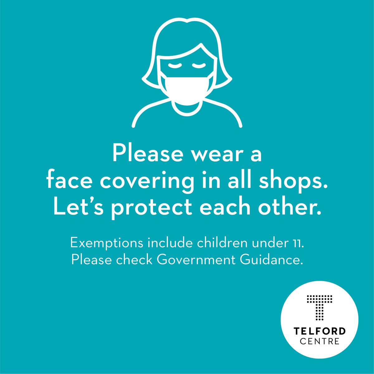 In line with the latest government guidance, from tomorrow, Tuesday 30th November, face coverings must be worn whilst visiting the centre and in shops. 

It is important that we continue to protect our community and we'd like to thank all customers for their continued support.