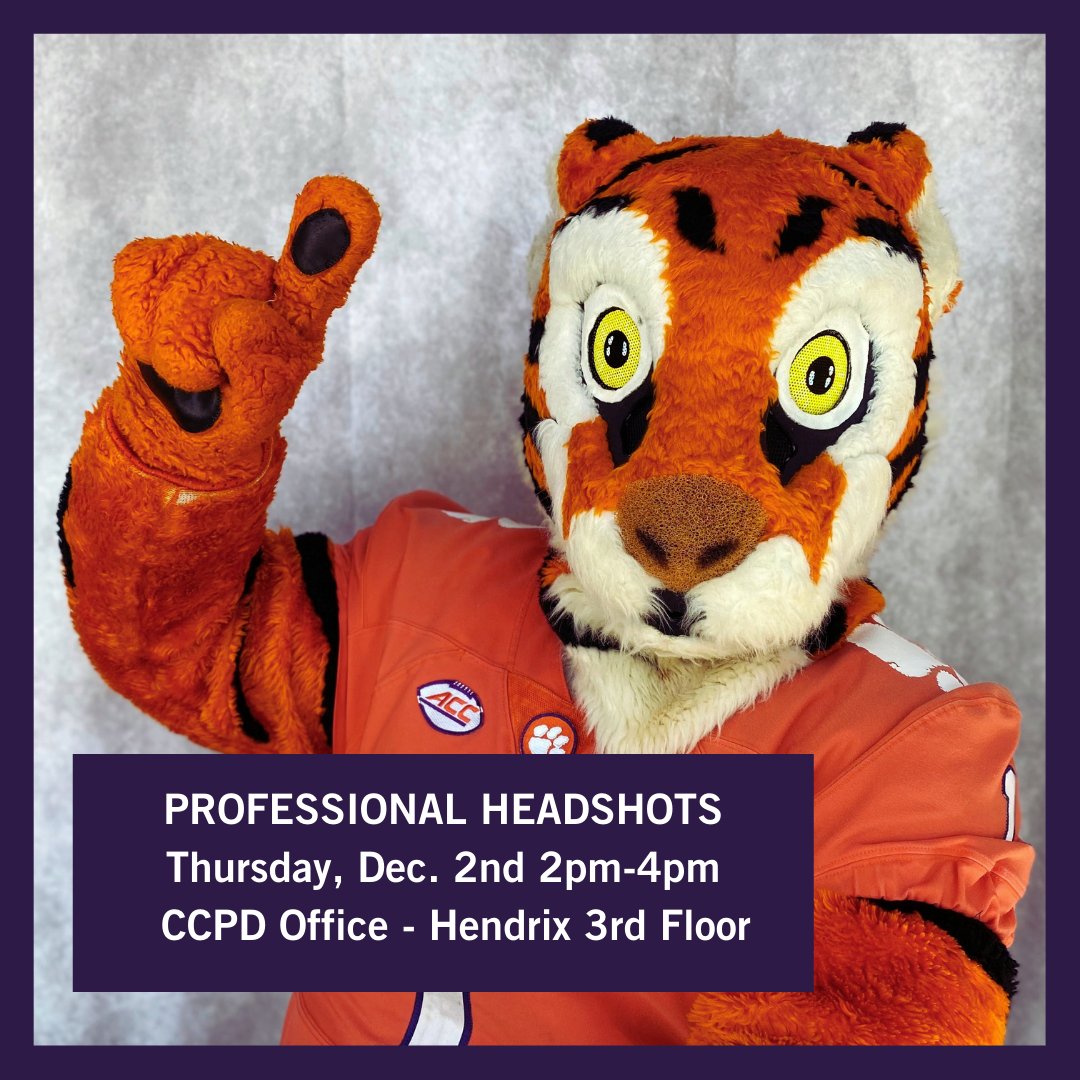 Need a professional headshot? Come in your professional dress to the Career Center to get your professional headshot taken! 

Drop by Thursday, December 2nd from 2pm - 4pm to our office located on the 3rd floor of the Hendrix Center.