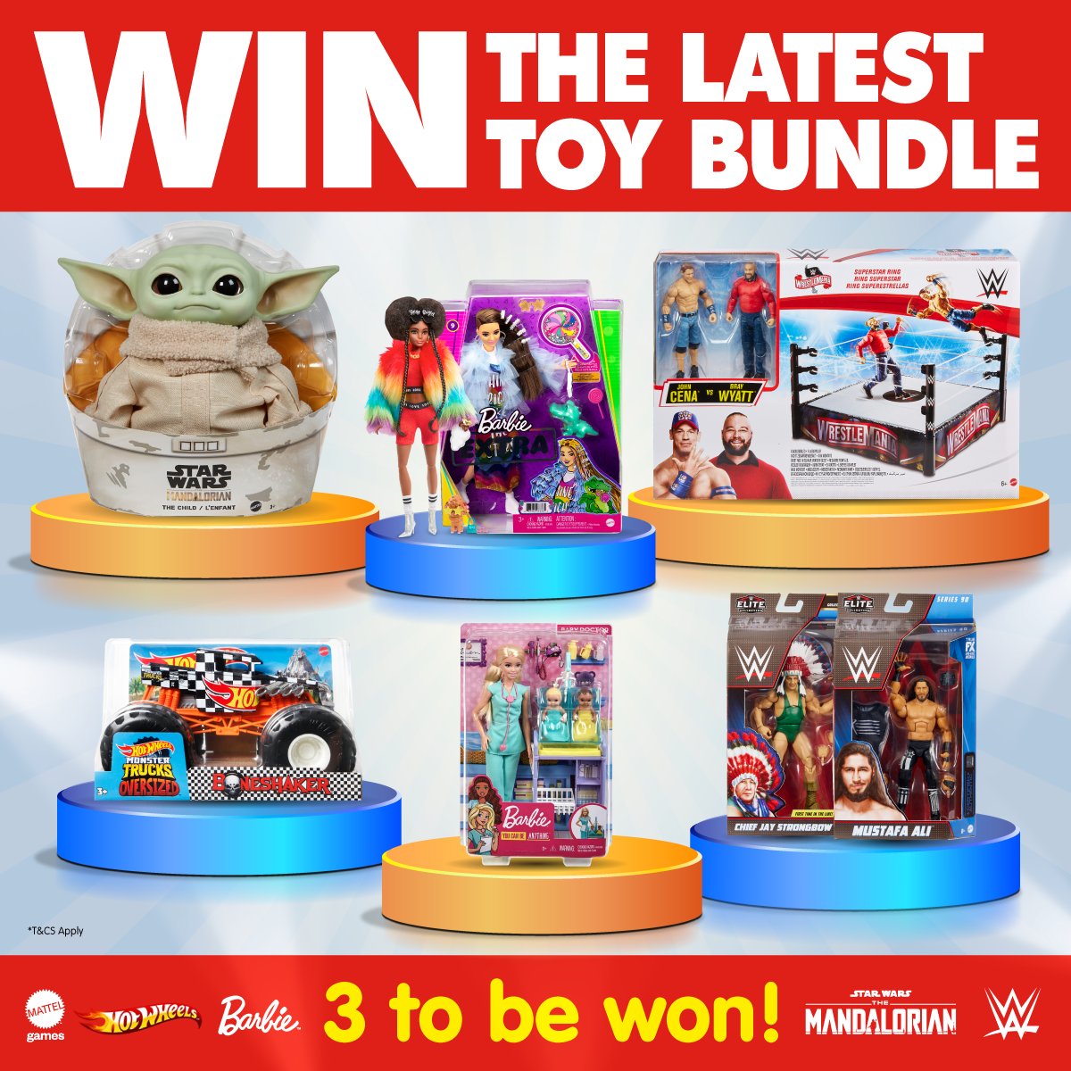 bmstores's tweet photo. 🤖 #COMPETITION TIME - ENDS SOON 🤖

We're teaming up with @Mattel to giveaway this amazing toy bundle, featuring all the latest toys, to THREE lucky winners!

For a chance to #WIN simply

1) FOLLOW US
2) RT this post
3) COMMENT #BMMattel!

Competition ends 9am 3/12/21 https://t.co/6yBWjPLXN2
