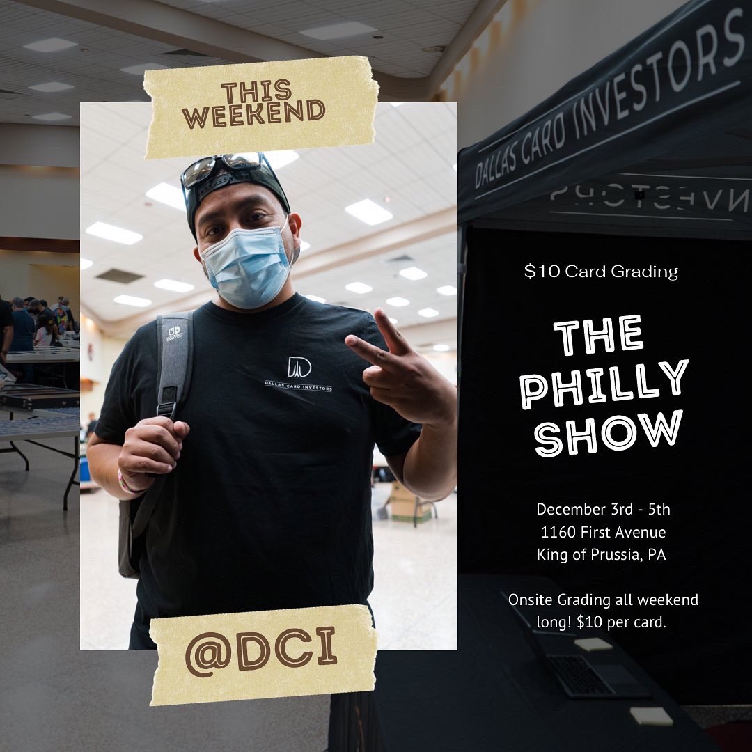 dcigrading's tweet photo. DCI will ALSO be at The Philly Show this weekend! If you are in the area, come on by. We will be on-site grading all weekend long for $10/card! #cardshows #thephillyshow #dci #dcitour https://t.co/kuJvKVNib3
