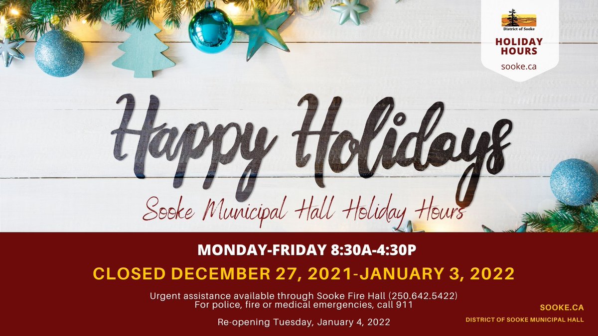 Are Doctors Office Open Day After Christmas 2022 Sookeca's Tweet - "Reminder: Municipal Hall Will Be Closed For Holidays  From December 27, 2021 To January 3, 2022. Essential Services Remain In  Operation During The Office Closure. We Will Reopen For