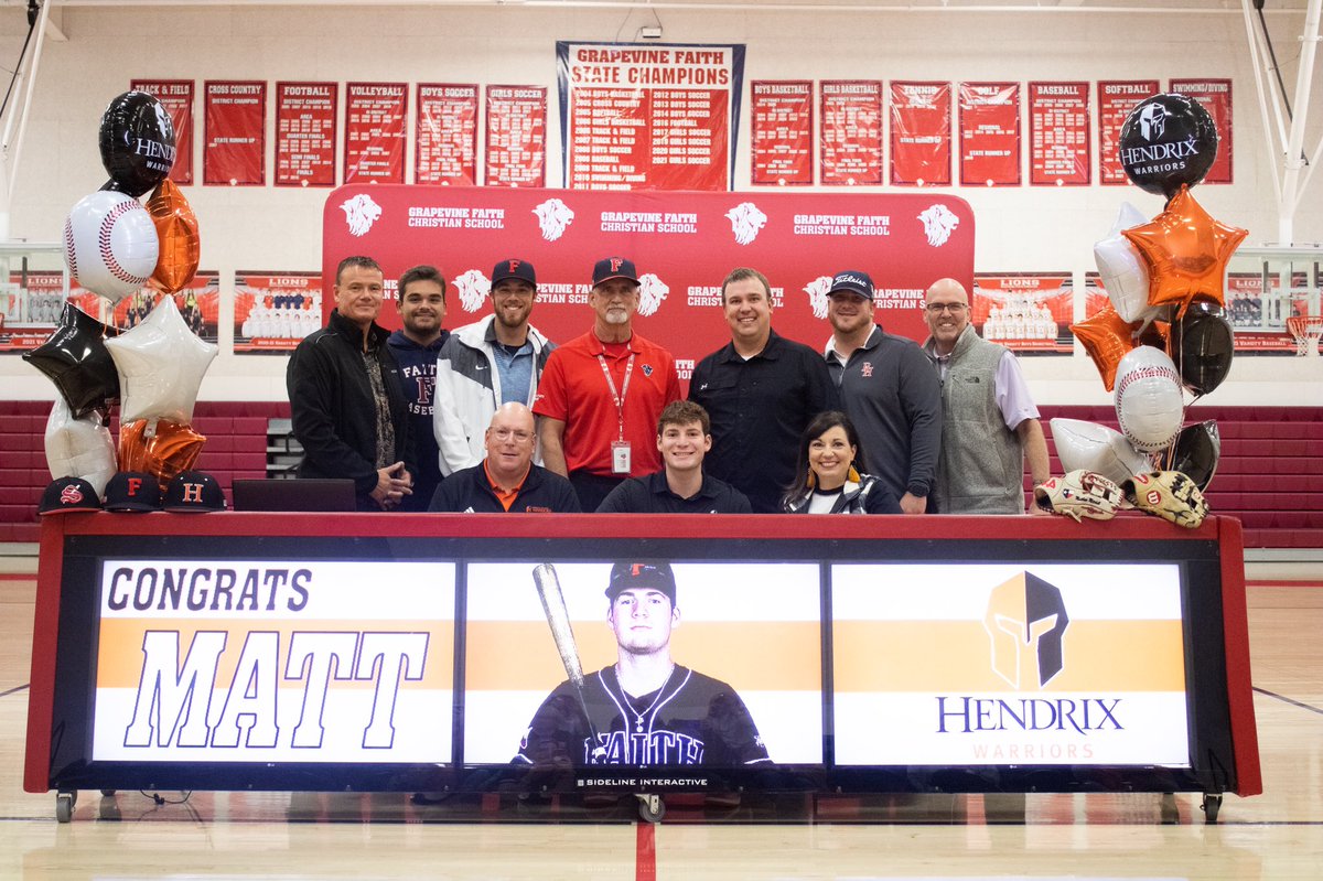 GoFaithLions's tweet photo. Big congrats to Matt Mitchell and his commitment to Hendrix College to continue his baseball career! We are so proud of you and loved getting to celebrate you today!! #alwaysalion #faithbaseball #hendrixbaseball https://t.co/IRtttPVWpQ