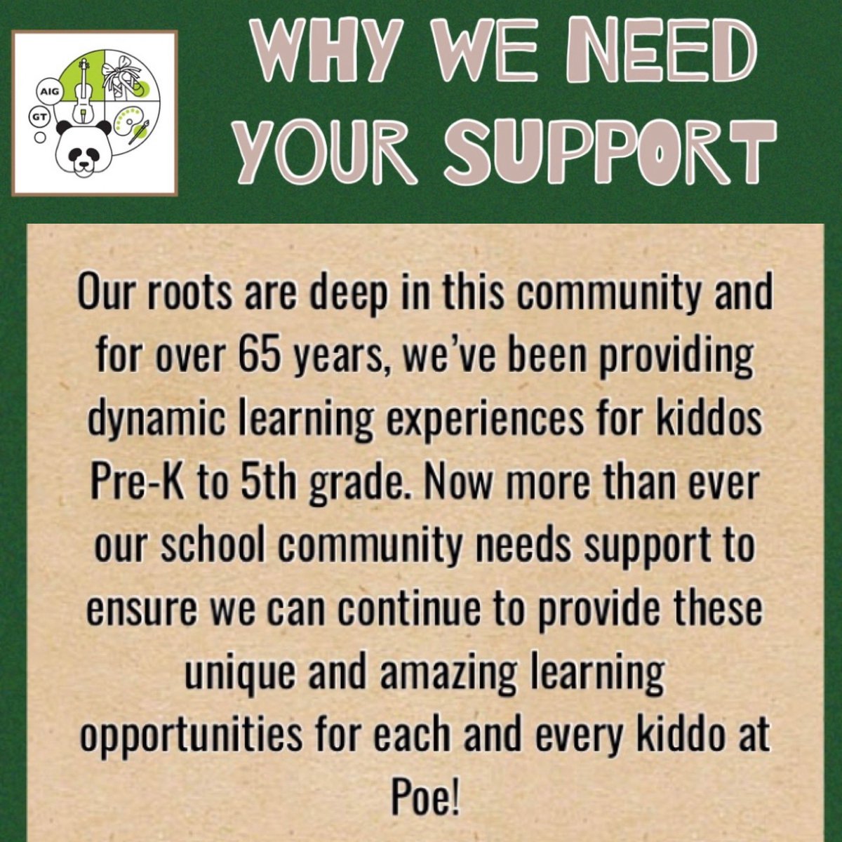 Poe Elementary PTA (@poepta) on Twitter photo After a weekend busy with eating, visiting, and shopping, TOMORROW, November 30, is dedicated to GIVING! Please help us #growatpoe by donating to Poe Magnet ES PTA for #GivingTuesday
Donate Here- poemagnetelementary.memberhub.gives/givingtuesday/…
Double Up Donations- doublethedonation.com/tips/giving-tu… After a weekend busy with eating, visiting, and shopping, TOMORROW, November 30, is dedicated to GIVING! Please help us #growatpoe by donating to Poe Magnet ES PTA for #GivingTuesday
Donate Here- poemagnetelementary.memberhub.gives/givingtuesday/…
Double Up Donations- doublethedonation.com/tips/giving-tu…