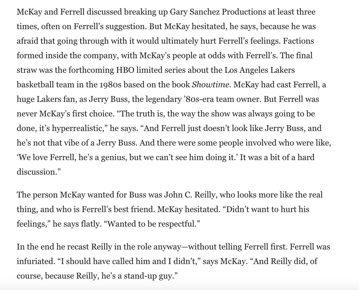 Lucas_Shaw's tweet photo. Adam McKay tells @joehagansays the real reason his partnership with Will Ferrell ended. Rare to see a Hollywood big shot be so candid about this sort of thing.

https://t.co/XPaN0WFyUp https://t.co/hHw1tfF8ad