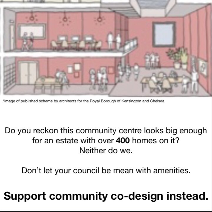 SaveTrellick's tweet photo. If you are available on Wednesday 1st December 6:30pm, come and support us in trying to get the council to actually co-design with residents and locals. @ Kensington & Chelsea Town Hall, full council meeting.
#SaveTrellick #SaveEdenham #SaveTrellickHallOfFame https://t.co/STxYcfAWhR