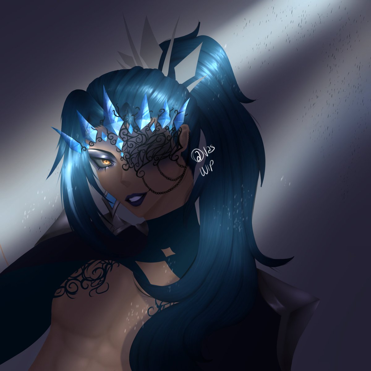 I GUESS ILL DROP THIS WIP MASQURADE KAEYA DESIGN FOR HIS BDAY 😭😭😭