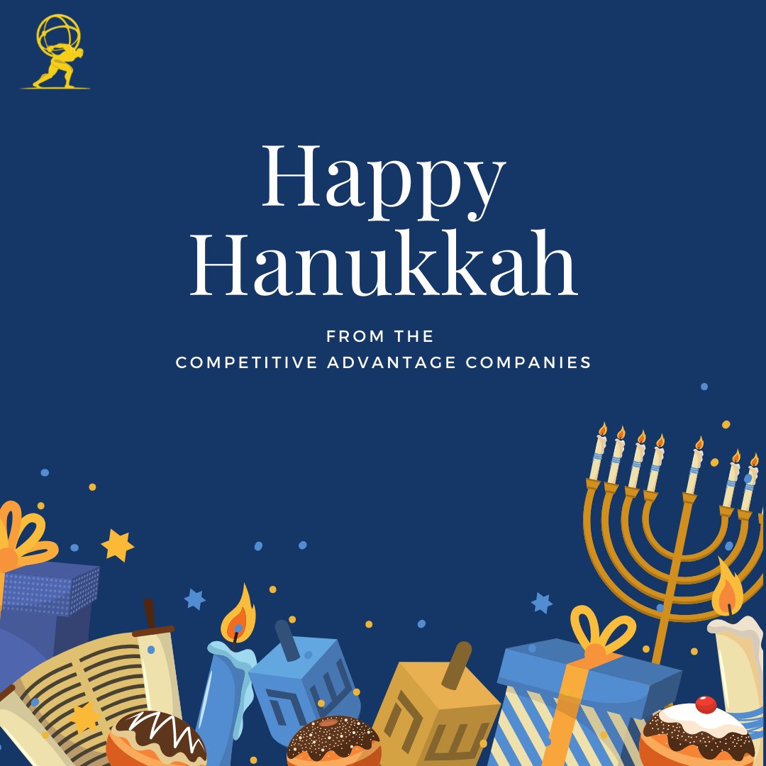 CompAdvCompnies's tweet image. Wishing your family peace and light this holiday season, Happy Hanukkah! #Hanukkah #Night2 #8Nights #theCACompanies #CompetitiveAdvantage