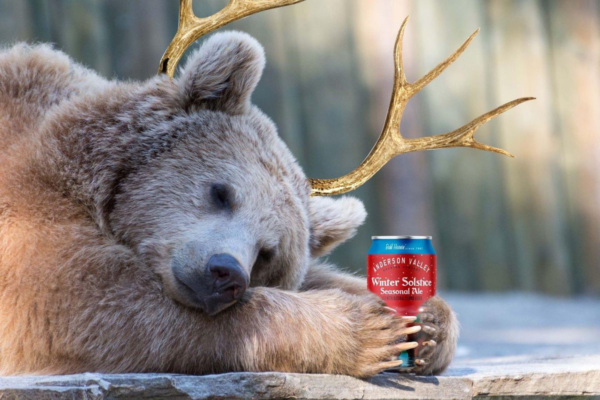 On draft at the Inn: AV Winter Solstice. We open at 4pm. According to Anderson Valley it boasts "…a deep amber hue and rich mouth-feel, its creamy finish will lift your spirits. Hints of toffee, spice, and caramel tease the senses making this the perfect ale..."  ABV 6.9%.