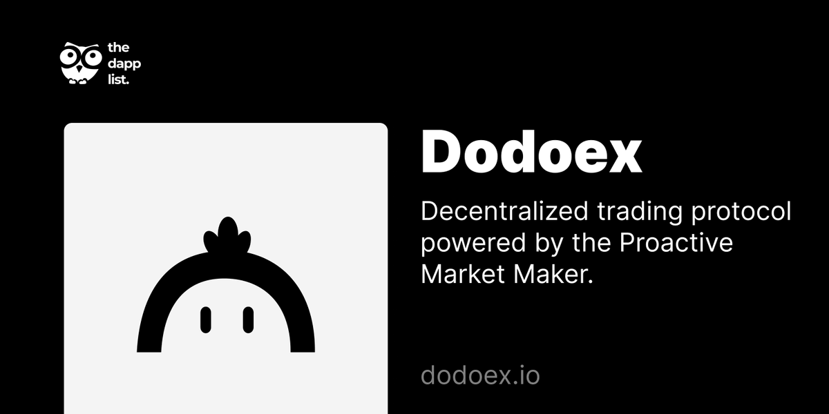 tdldoteco's tweet image. .@BreederDodo listed this week on our V2 🎉
 
Decentralized exchange/liquidity provider for everyone, powered by the proactive market making algorithm.

#TraverseToWeb3 w/ us v2.thedapplist.com 🚀