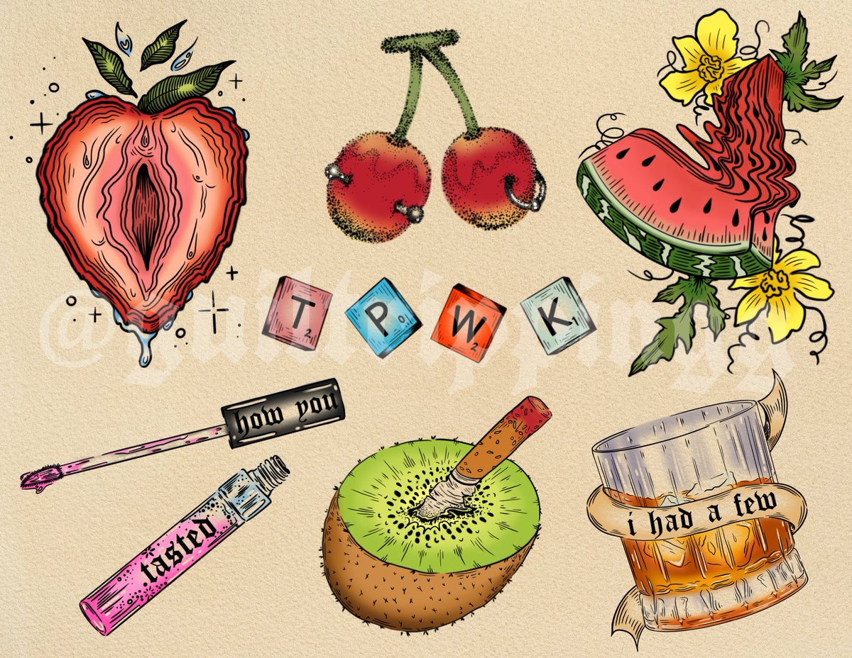guiltrippingg's tweet photo. “and that summer feelin'.. i don't know if i could ever go without….” 🍓🍒🍉🕺🏻💄🥝🥃

#harrystyles #tpwk #hslot #loveontour #hshq #harrystylesflash #harrystylestattoo #pdxtattooartist #pdxtattoo #pnwtattoo https://t.co/MS4RNVVxw9