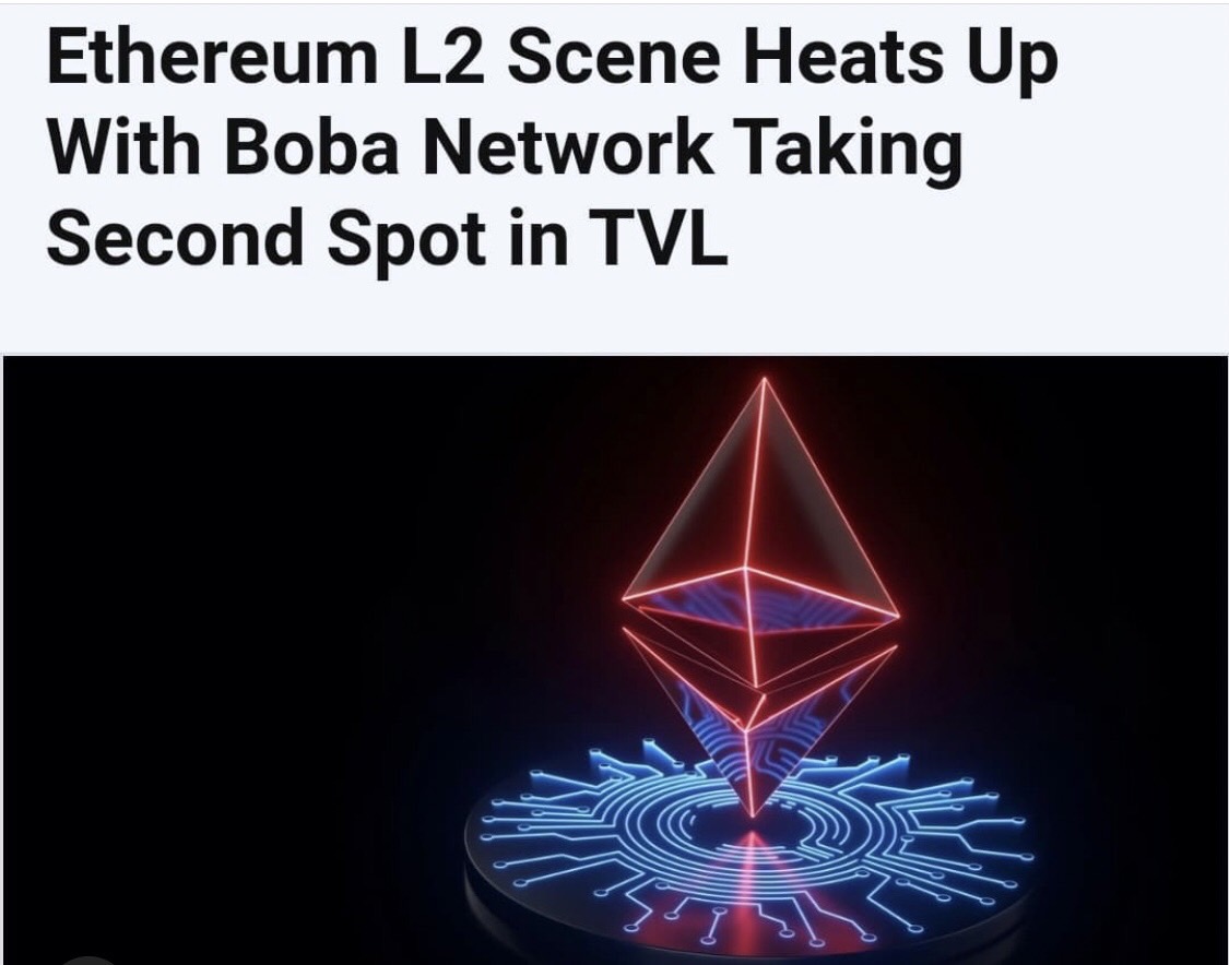 BarronMier's tweet photo. ethereum, the recently released L2 layer of ethereum, quickly jumped to second place in TVL among all extension layers. boba is a fork of Optimism due to the profitability percentage offered by its first decentralized exchange, Oolongswap, with a return of over 1000%. https://t.co/VzwMvw6IUJ