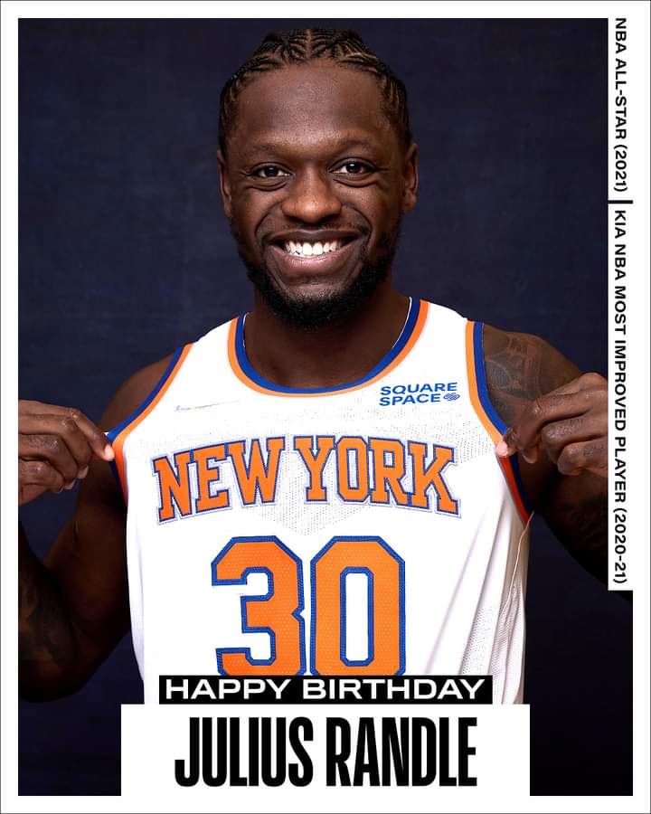 Join us in wishing Julius Randle of the New York Knicks a HAPPY 27th BIRTHDAY! 