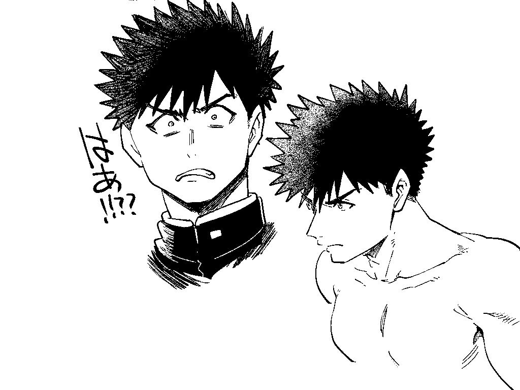 連載前くらいに描いた進一と連載後に描いた進一 