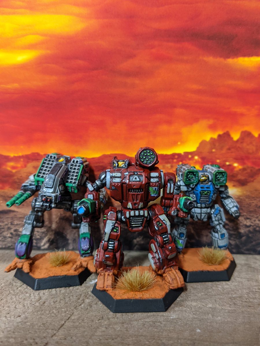 We are Jade Falcon, great among the Clans.

Finished my Battletech cartoon characters! What do you think?

#mecha #battletech #mechwarrior #armoredcombat #innersphere #claninvasion #catalystgames #mwo #clanjadefalcon #paintingminiatures