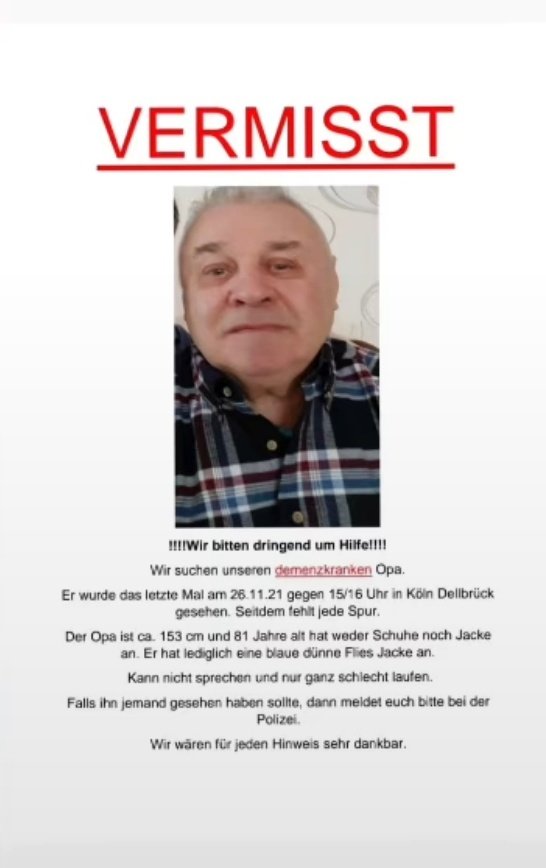 Bitte retweeten damit es soviele wie möglich sehen