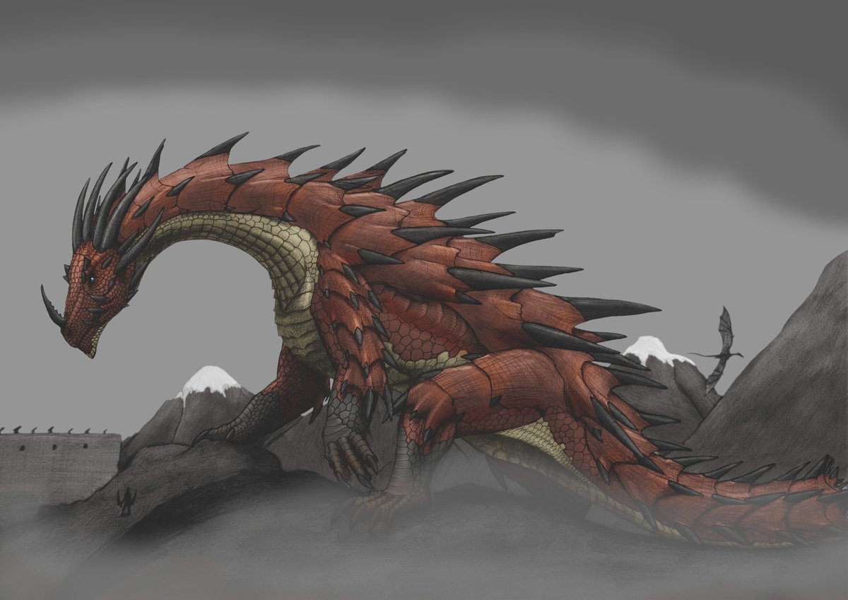 Carter Gatewood on X: Diablos from Monster Hunter, now colored.   / X