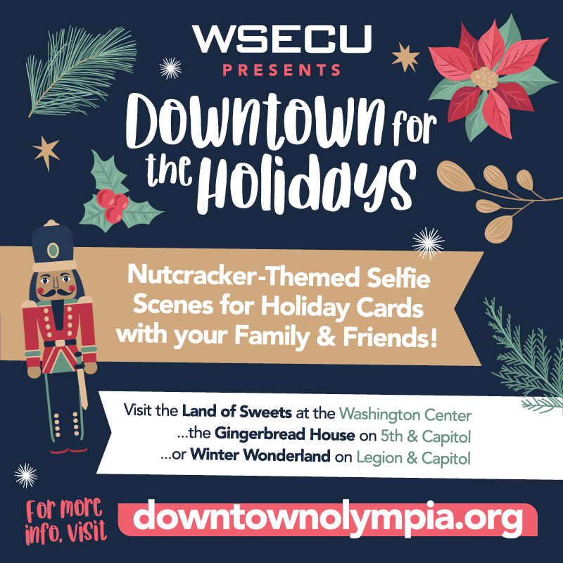downtownolympia's tweet photo. We're setting out Nutcracker-Themed Selfie Scenes for Holiday Cards with your Family & Friends, including Land of Sweets at the Washington Center, a Gingerbread House at 5th and Capitol and Winter Wonderland at Legion and Capitol. #LoveOly
Learn more: https://t.co/9yjpSuhjVO https://t.co/mfC56hNwFc