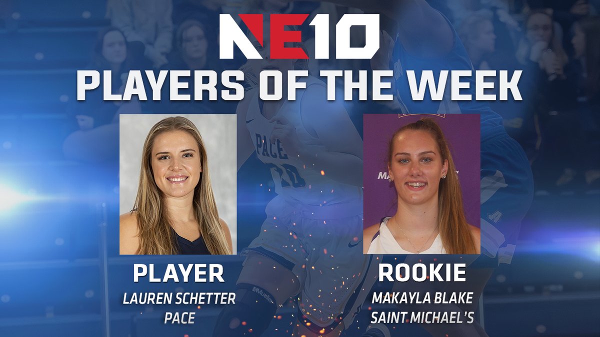 𝐖𝐎𝐌𝐄𝐍'𝐒 𝐁𝐀𝐒𝐊𝐄𝐓𝐁𝐀𝐋𝐋 𝐑𝐄𝐏𝐎𝐑𝐓 - 𝐖𝐄𝐄𝐊 𝟑

Congrats to our weekly winners from <a href="/PaceUAthletics/">Pace Athletics</a> and <a href="/smcathletics/">SMC Purple Knights</a>! 🏀

Schetter 👉 24.0, 9.5 reb. in a 2-0 week
Blake 👉 Double-Double (16 pts, 10 reb.)

🔗: bit.ly/3cY0kLC

#NE10EMBRACE #NCAAD2 #D2WBB