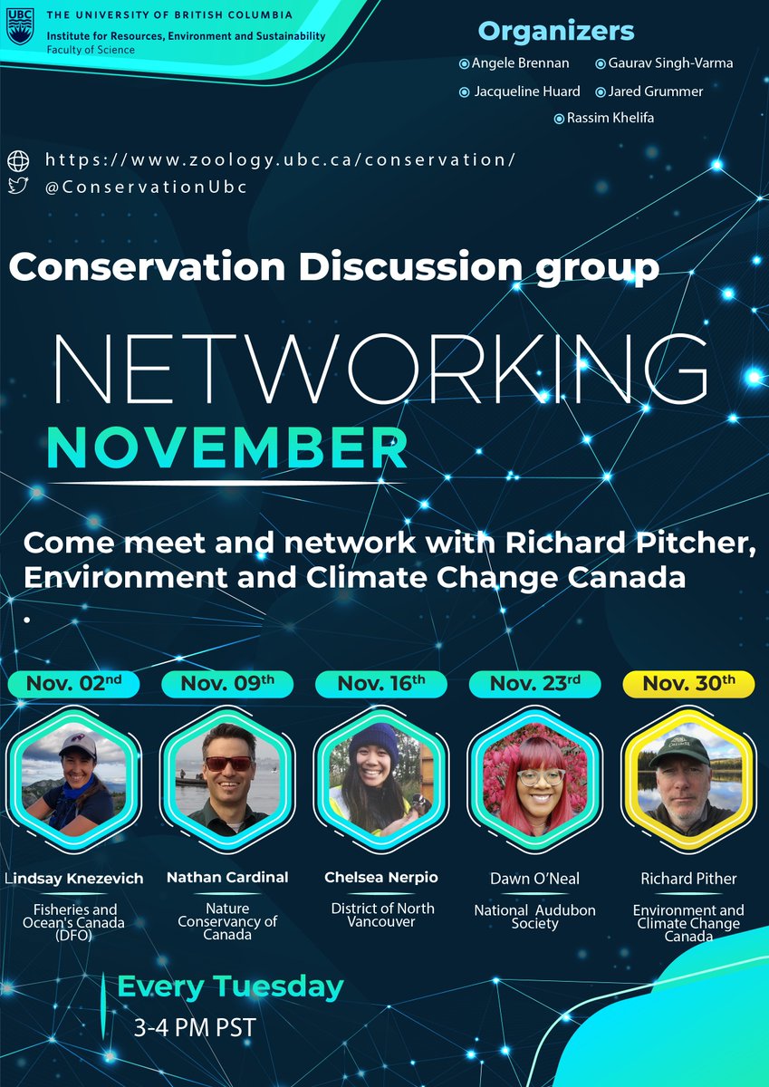 Hey all you CDGers! We had a great NETWORKING NOVEMBER session last week with @Dr2sun and our finale will conclude with Richard Pither @RichPither, Research Scientist with Environment and Climate Change Canada <a href="/environmentca/">Environment Canada</a>! Come join us from 3-4 PM tomorrow. (1/3)