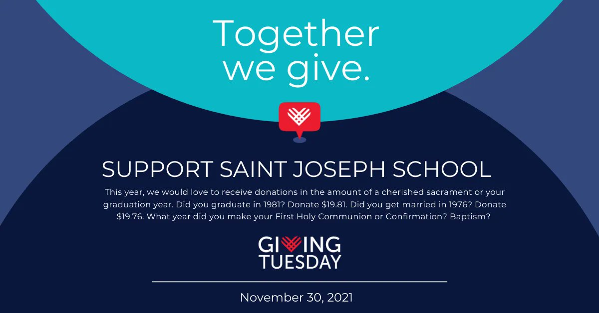sjsmedford's tweet photo. Tomorrow is Giving Tuesday! We hope you'll consider supporting St. Joseph School! Our goal is to rebuild the back staircase to the school this year. https://t.co/QT33uoJ1X2 #givingtuesday2021 #donate #stjosephschoolmedford https://t.co/YQeu56Gvvl