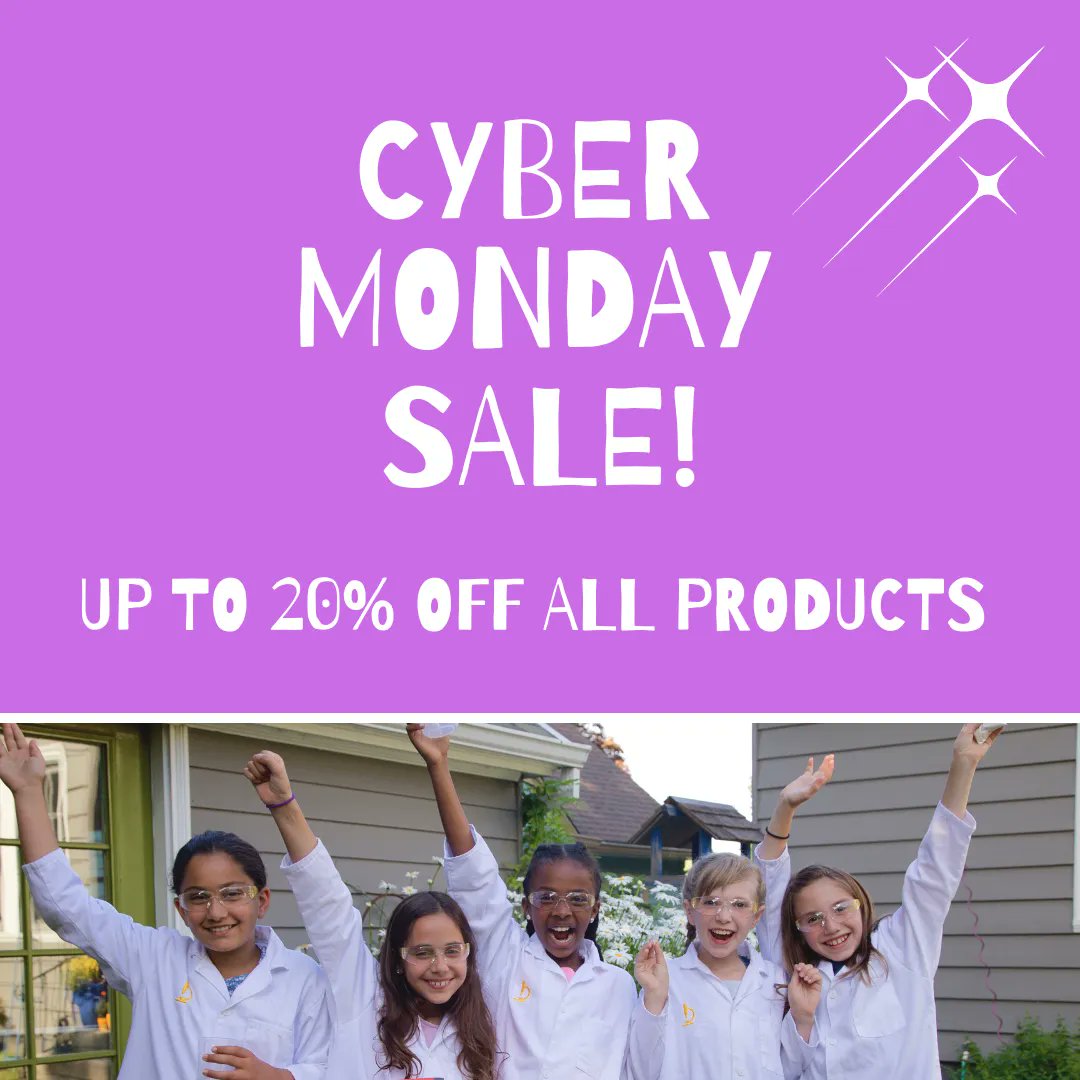 Cyber Monday sale ends at midnight!!  
    15% OFF Foundation Chemistry Kit
    20% OFF all other products 
buff.ly/3FuNUah
Give the specials kiddos in your life the gift of discovery that will last the whole year long! #science #cybermonday #giftideas #CyberMondayAmazon