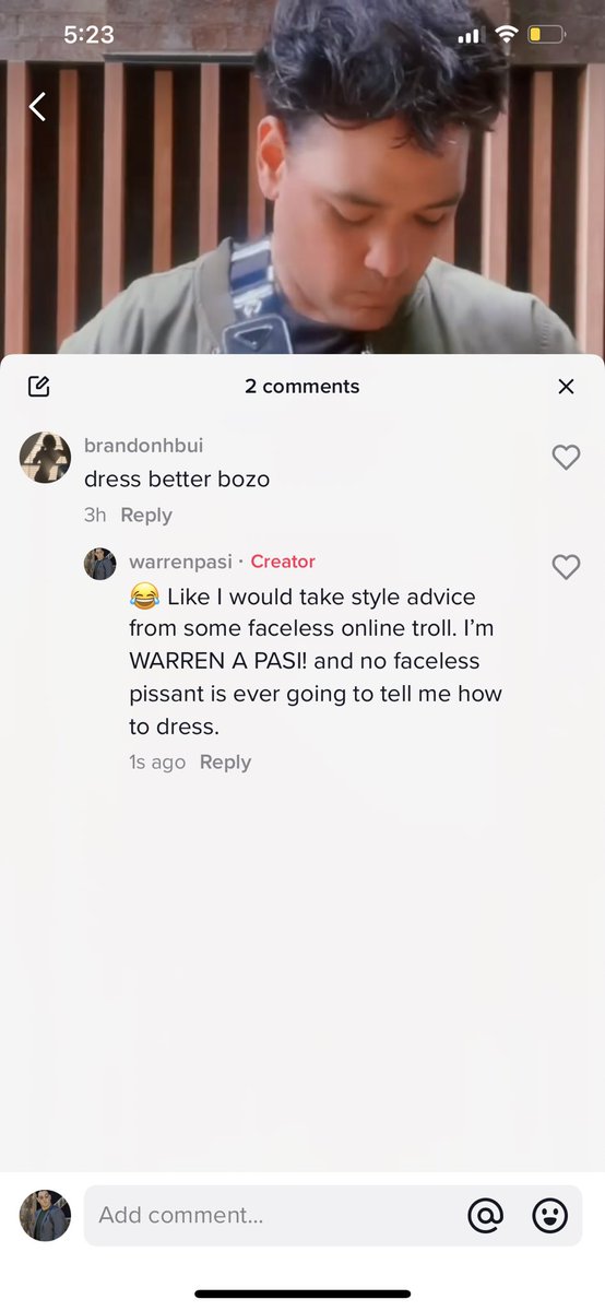 WarrenPasi's tweet photo. Gotta love an #onlinetroll they’re like a little dog nipping at your ankles for attention 🤣. #hatersgonnahate #tryagainbitch https://t.co/usCqIxd9Pj