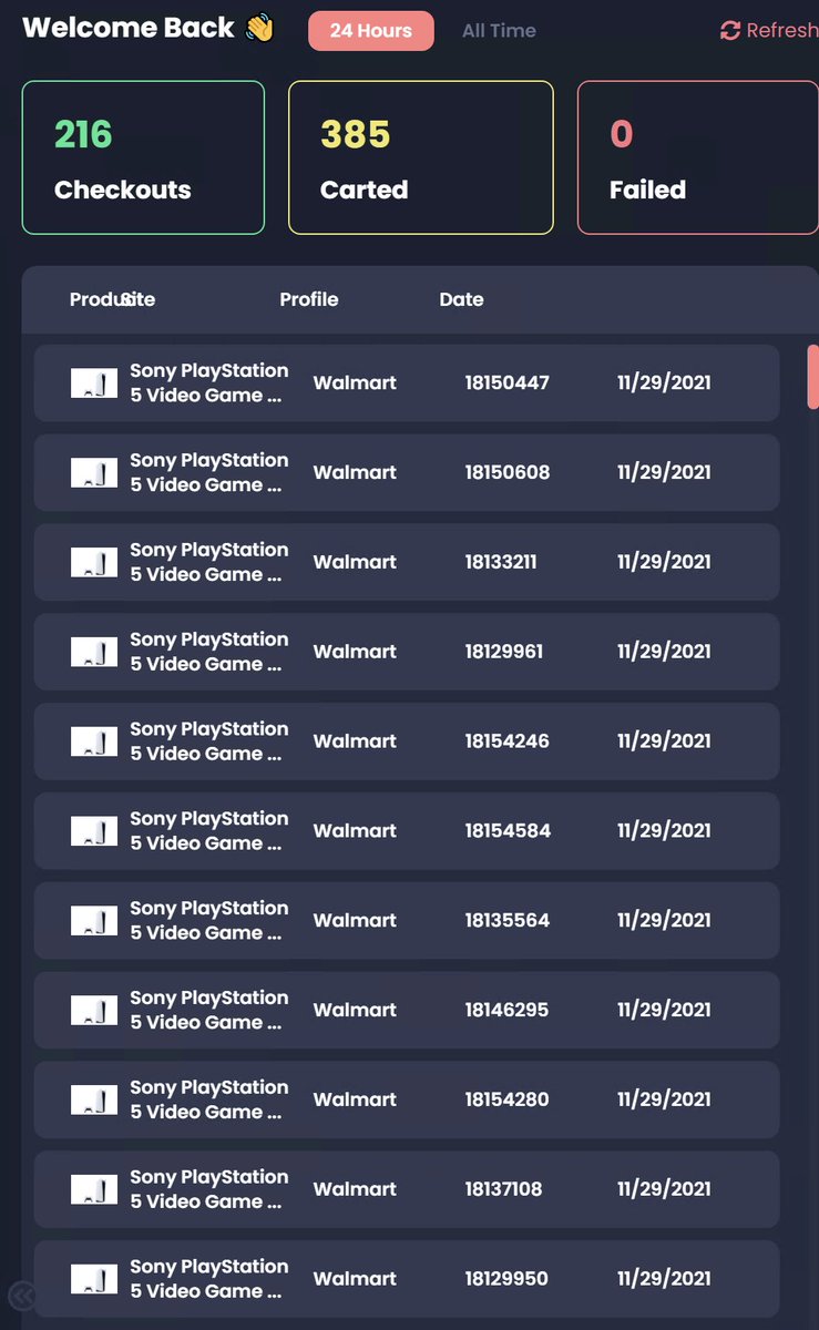 bkantha1's tweet photo. Restock (@fake_monitor)

November 30th 

Wave 1: 5 PM EST
Wave 2: 9 PM EST

Dashboard: https://t.co/pd3MGMfdeK

Members are allowed unlimited ACO for https://t.co/cdcV3NhvnR, Microsoft, Amazon, Walmart (Consoles), &amp; All shoe drops.

Some recent success: https://t.co/WPr1sC6hh6