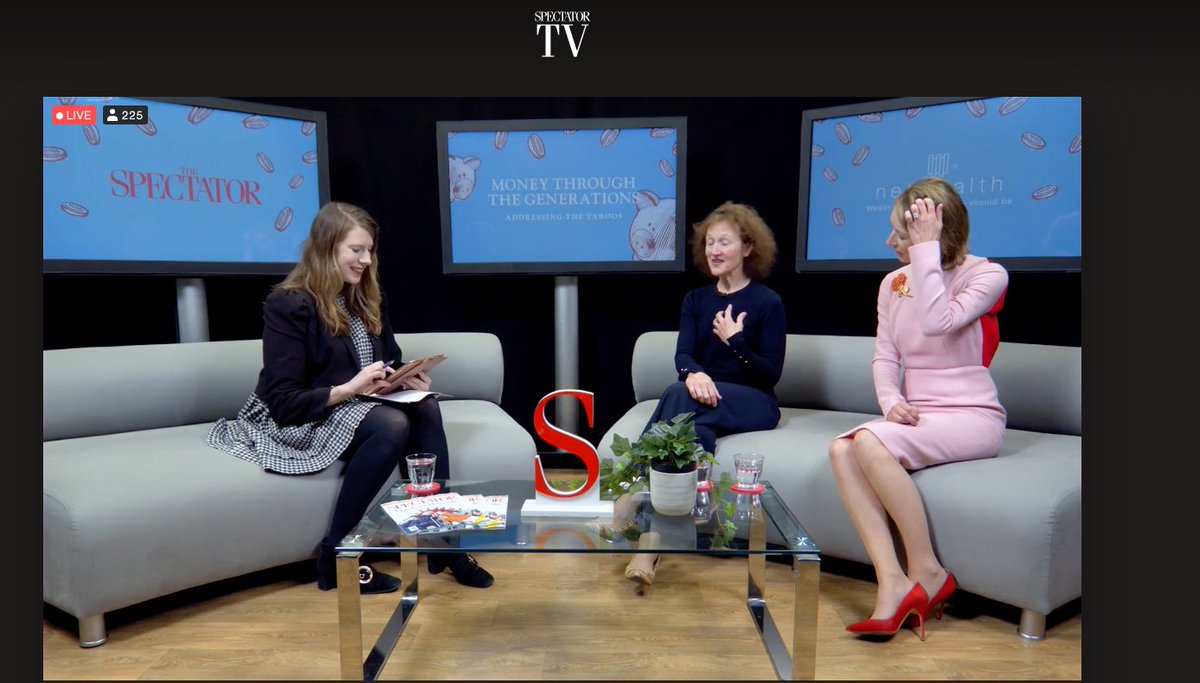 SpectatorEvents's tweet photo. 🗣️@katyballs is asking the panellists why personal finance isn't taught at school, @MorrisseyHelena thinks more should be done in secondary school to make children aware of finances and get them in a good position for their future 

#SpecNetwealth #WomenWithBalls https://t.co/mYrI8Z0Vhk