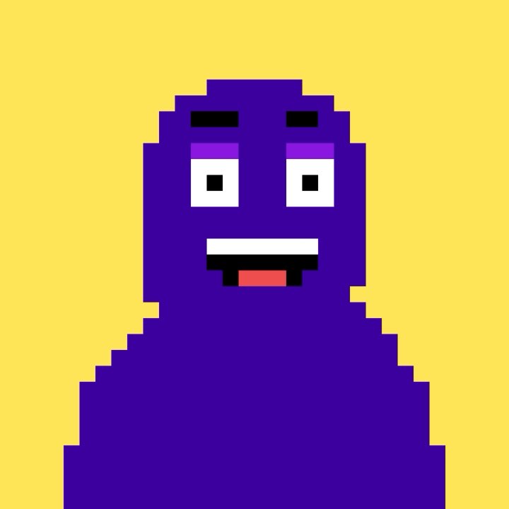 SkeleBoyNFT's tweet photo. 💜🍔 Stoked to grab Popular Punk #698 @popularpunksnft @SamSageWize #nft #popularpunks #grimace https://t.co/b0YWj8dlCY