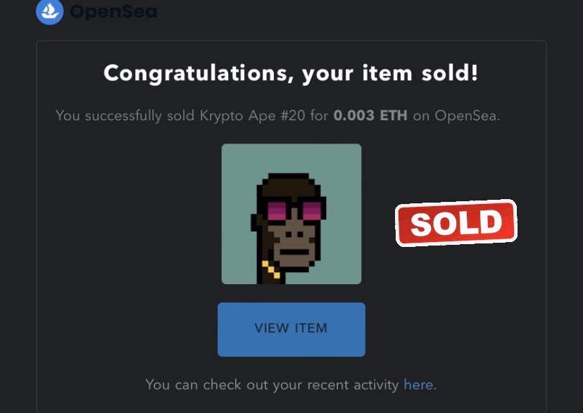 jahnfts's tweet photo. KryptoApe #20 Has Been Sold π¦
@opensea link in bio
#nft #nftart #art #digitalart #cryptoart #nftartist #crypto #kryptoape #nfts #jahnfts #ethereum #nftcommunity #nftcollector #blockchain #cryptocurrency #bitcoin #artist #opensea #openseanft https://t.co/5VUxzElBu4