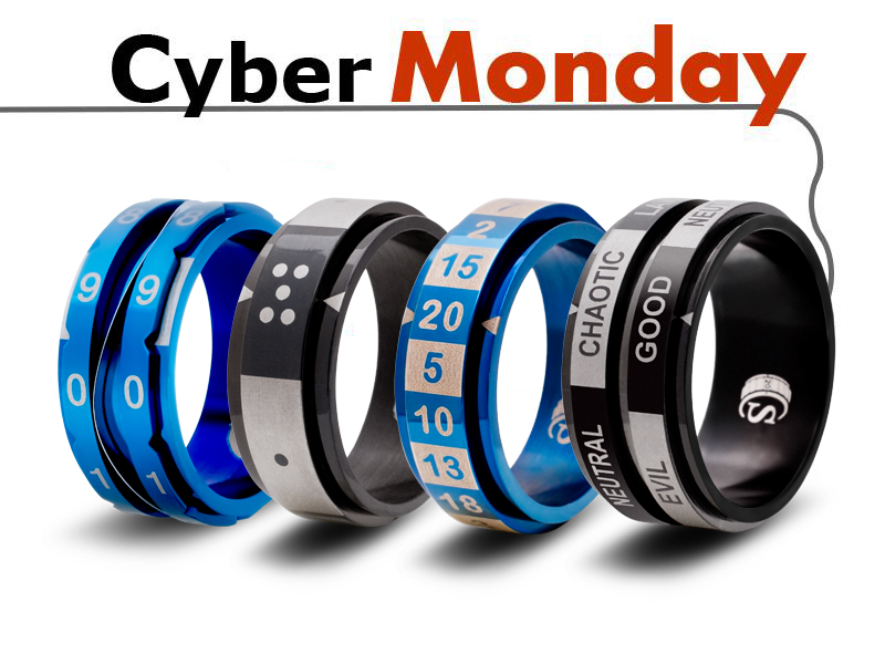 DiceRings's tweet photo. It's Cyber Monday! Get 20% off everything on our website using the Promo Code: CyberMonday https://t.co/wD6epbT0zH