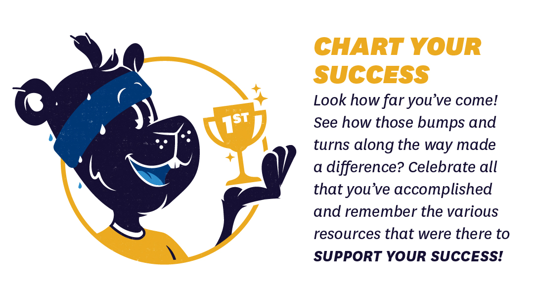 KentState_ASC's tweet photo. One of the best parts of a marathon is reflecting on all you did to get to the finish line. Be proud of your success! And know that ASC and @KentStateCareer are always here to support you. https://t.co/uD6GsmsQhl