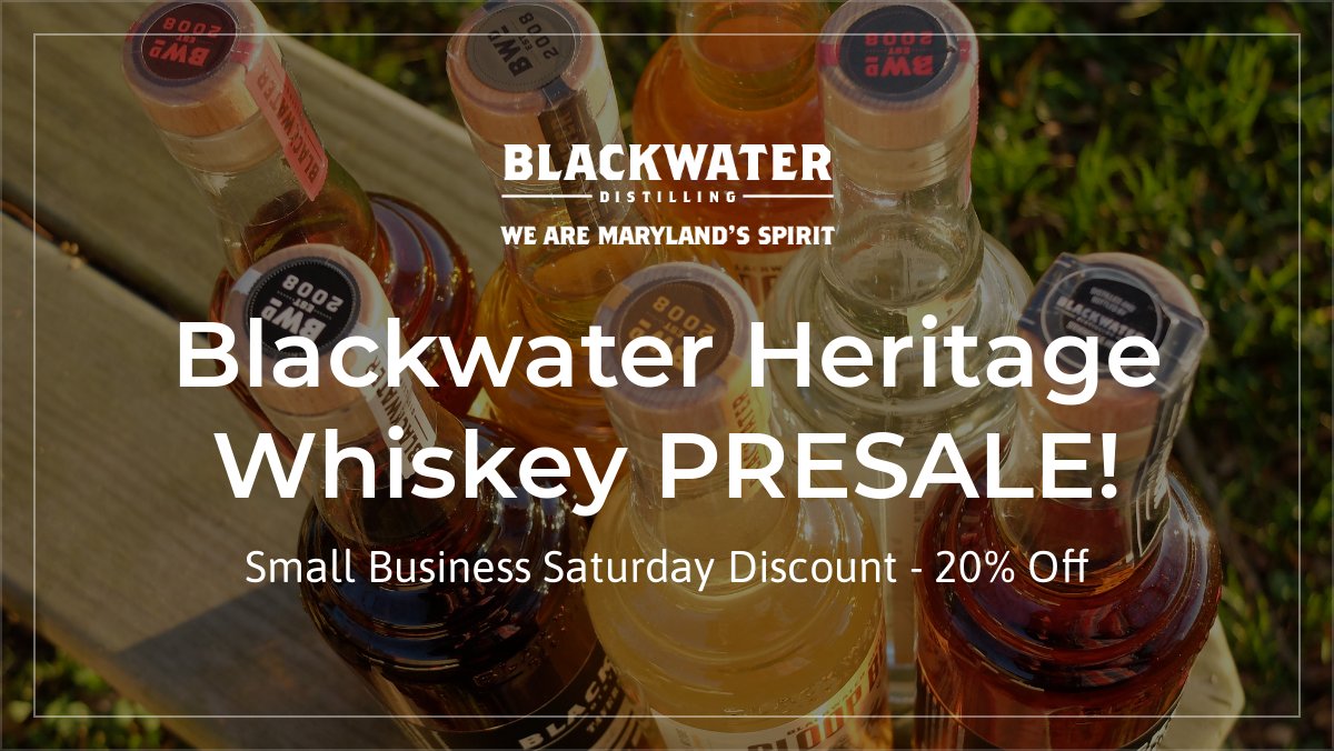 BlackwaterTM's tweet photo. 20% Retail Bottle Discount Extended! Blackwater Heritage Whiskey PRESALE - https://t.co/59fyq6lhRY https://t.co/wqUga2gr0Y